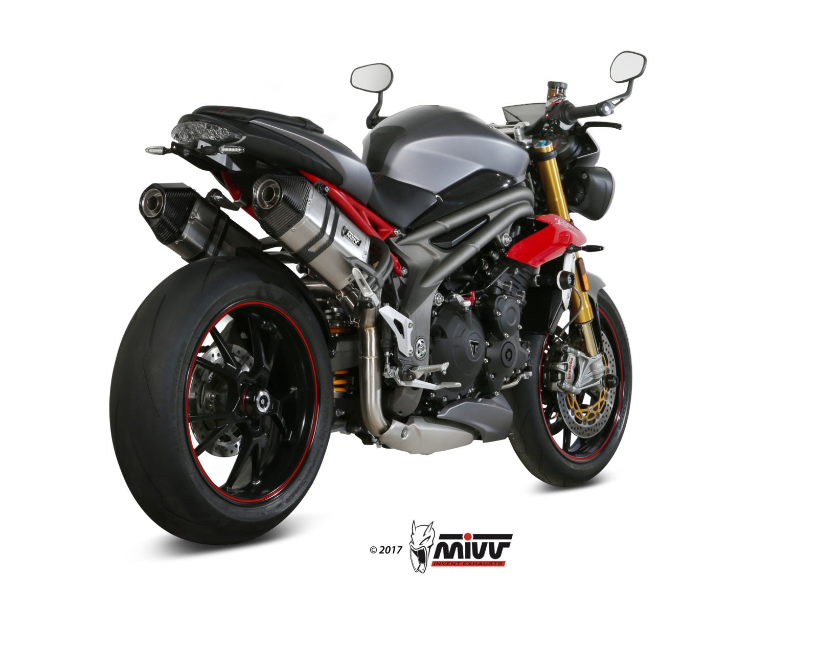 TERMINALI SCARICO INOX MIVV SPEED EDGE TRIUMPH SPEED TRIPLE 1050 R/S/RS 2016-17