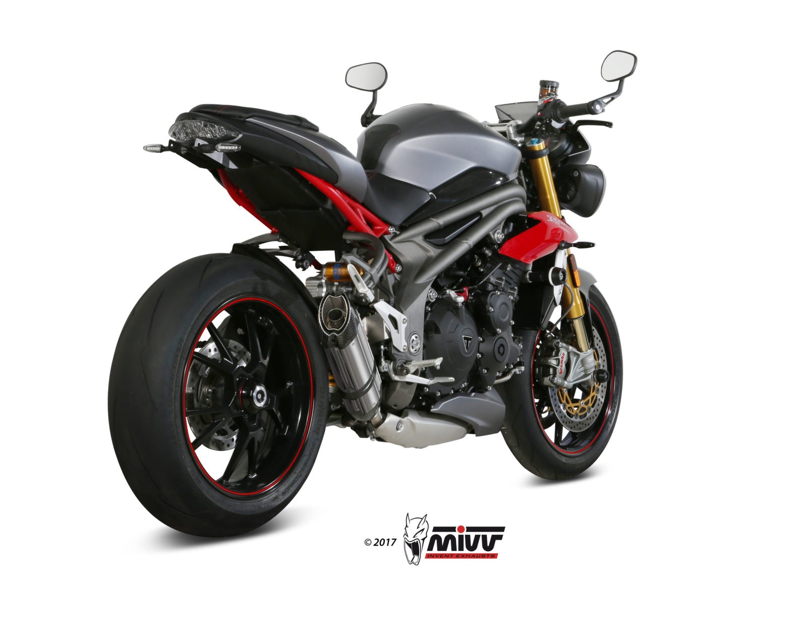 TERMINALE SCARICO BASSO INOX MIVV SUONO TRIUMPH SPEED TRIPLE 1050 R/S/RS 2016-17