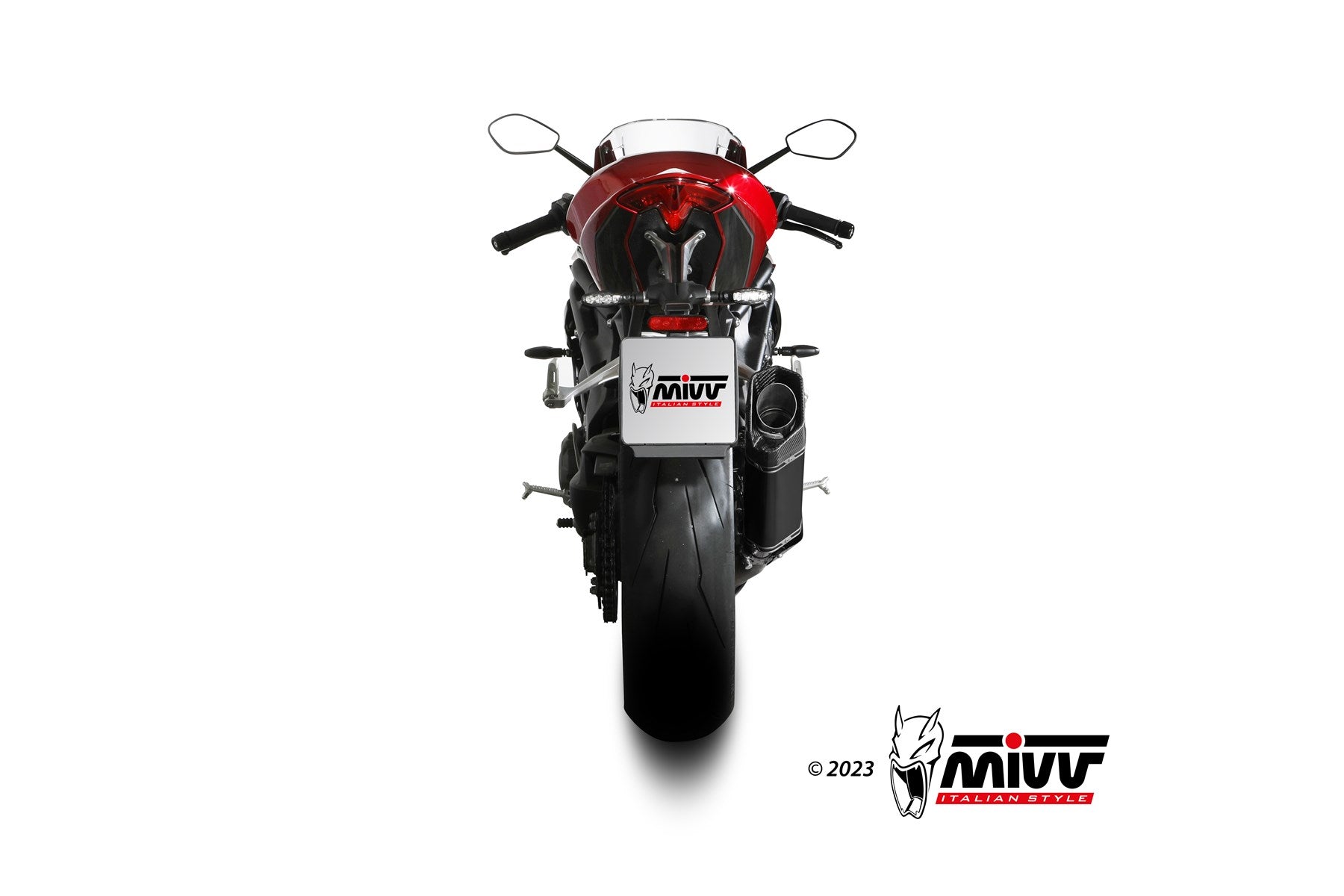 TERMINALE SCARICO TITANIO NERO MIVV SR-1 TRIUMPH SPEED TRIPLE 1200 RR/RS 2021-24