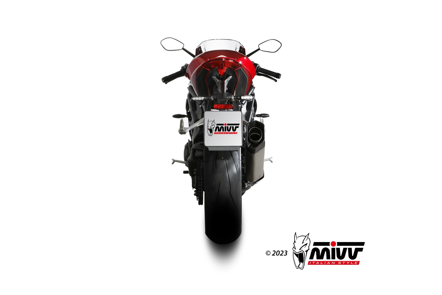 TERMINALE DI SCARICO TITANIO MIVV SR-1 TRIUMPH SPEED TRIPLE 1200 RR / RS 2021-24