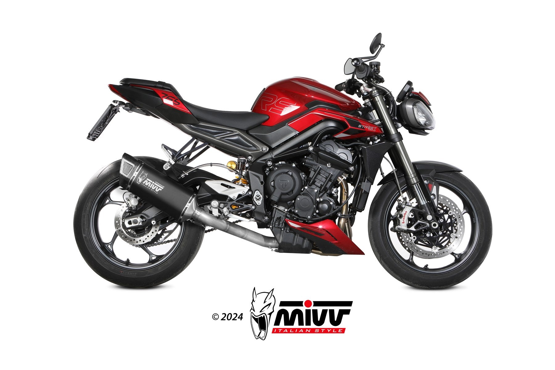 SCARICO COMPLETO ALTO TITANIO NERO MIVV SR-1 TRIUMPH STREET TRIPLE765 R/RS 23-24