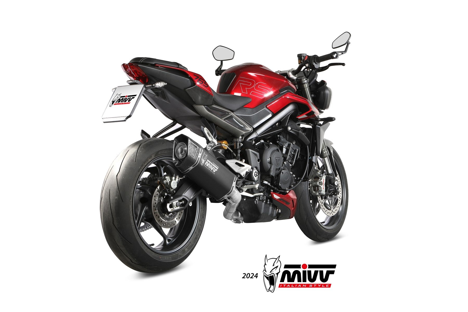 SCARICO COMPLETO ALTO TITANIO NERO MIVV SR-1 TRIUMPH STREET TRIPLE765 R/RS 23-24