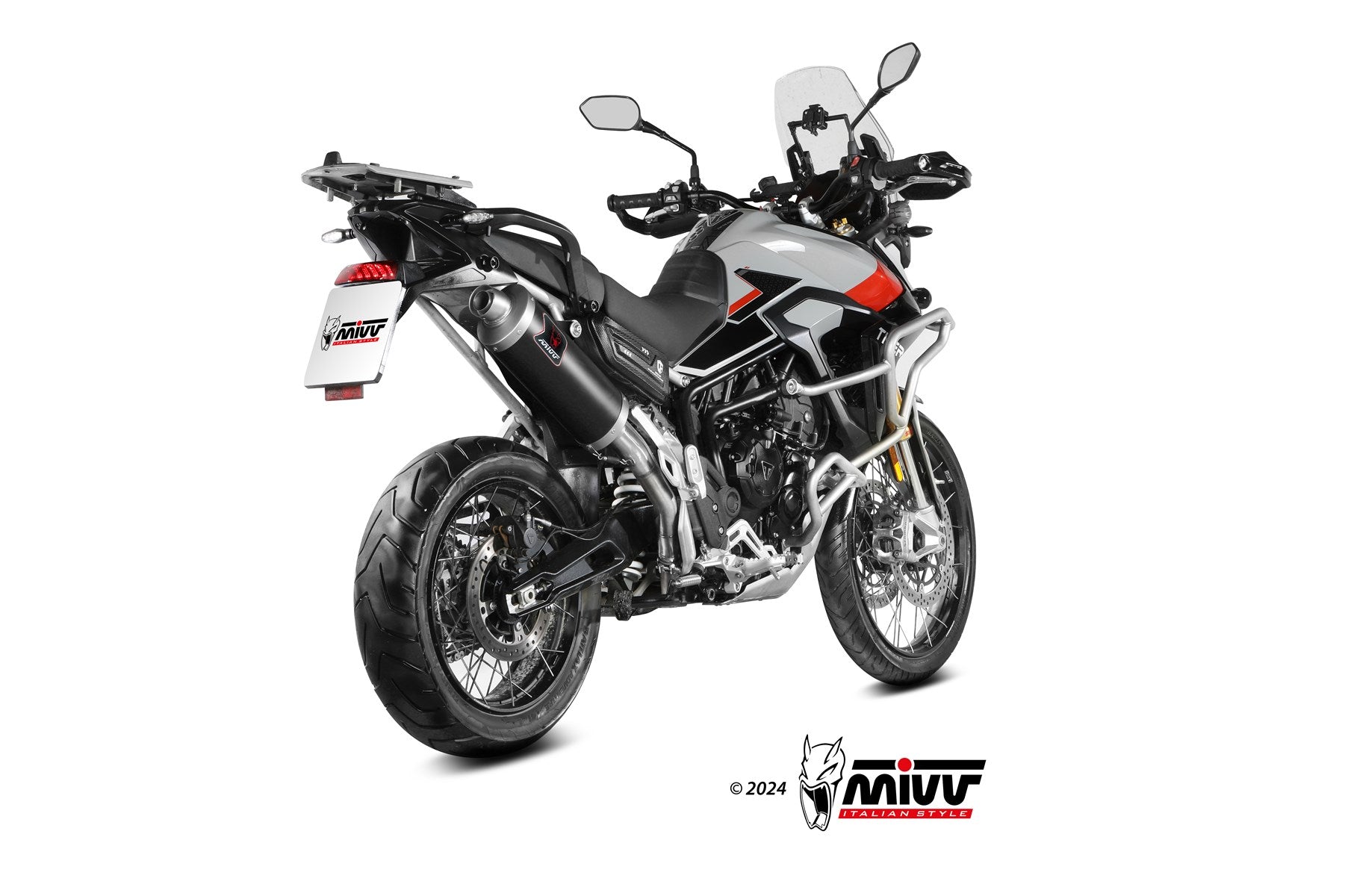 TERMINALE DI SCARICO INOX NERO MIVV DAKAR TRIUMPH TIGER 900/GT/PRO/RALLY 2024