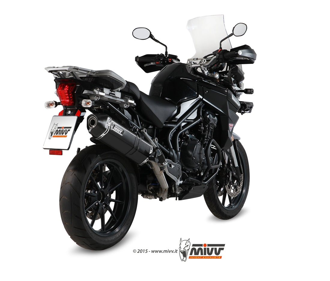 TERMINALE DI SCARICO INOX NERO MIVV SPEED EDGE TRIUMPH TIGER 1200 EXPLORER 12-15