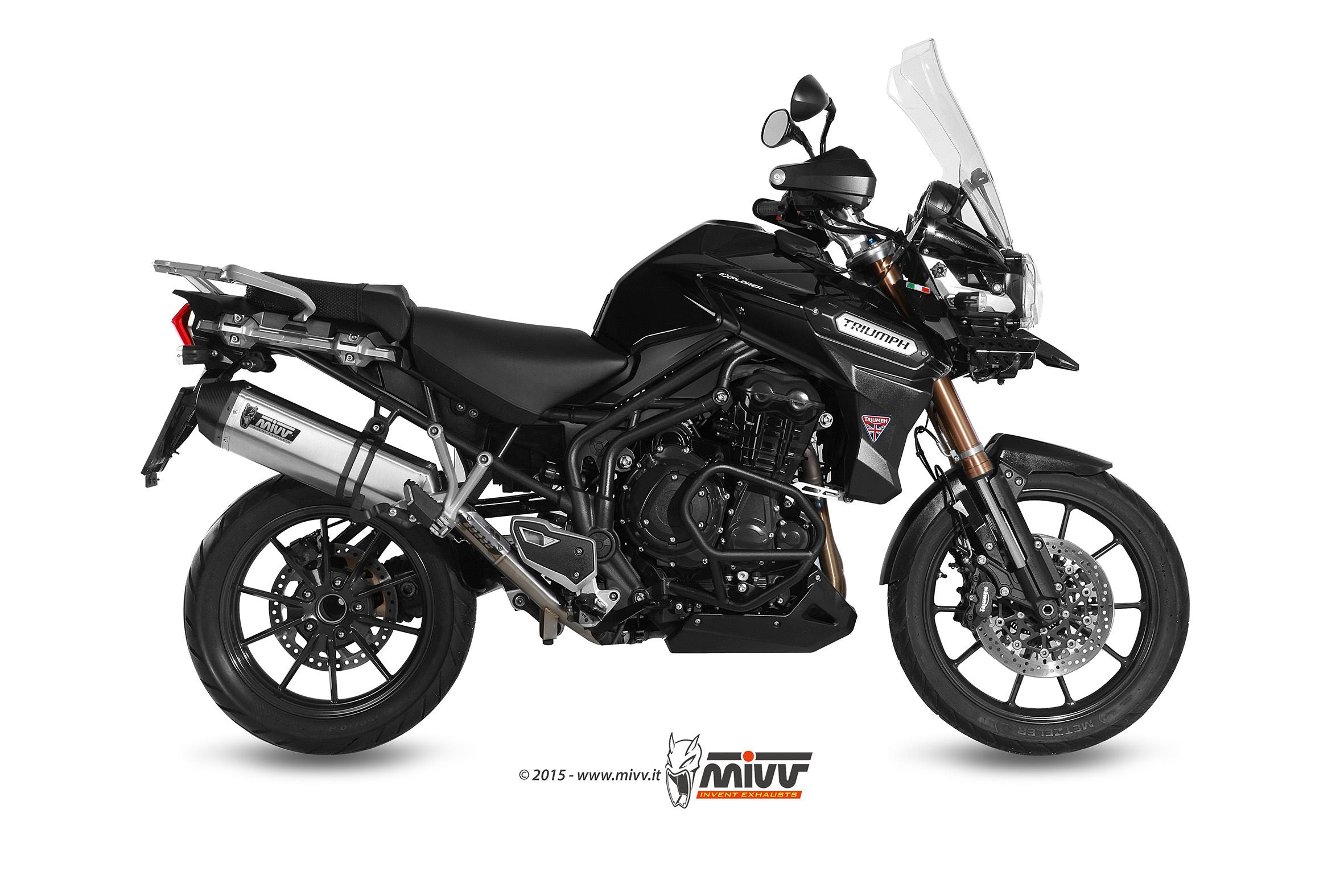 TERMINALE DI SCARICO INOX MIVV SPEED EDGE TRIUMPH TIGER 1200 EXPLORER 2012 -2015