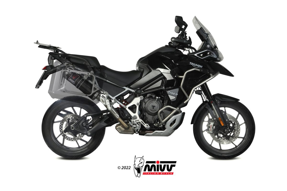TERMINALE DI SCARICO  INOX NERO MIVV DAKAR TRIUMPH TIGER 1200 GT/RALLY 2021-24