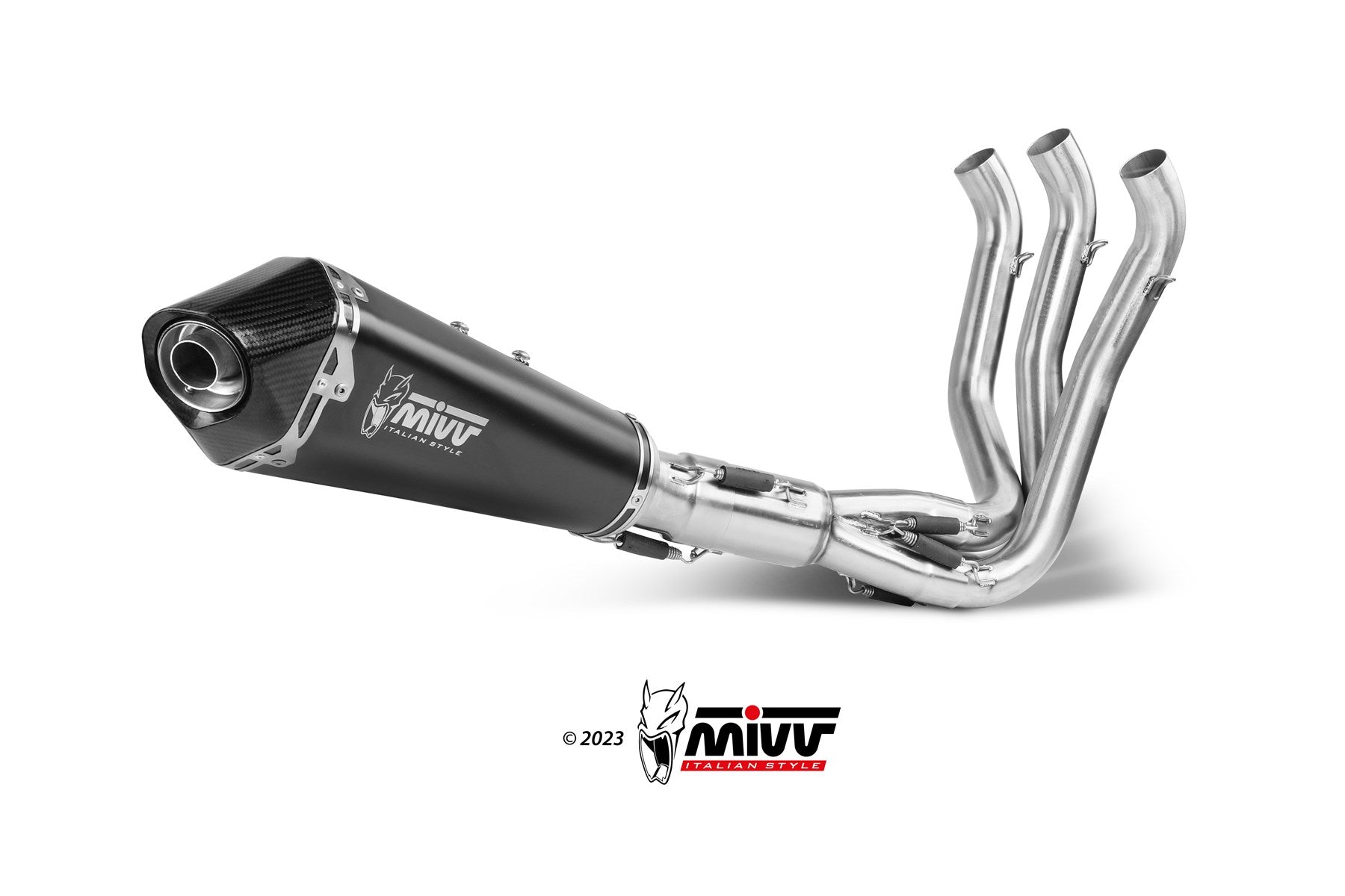 SCARICO COMPLETO INOX NERO MIVV DELTA RACE TRIUMPH TIGER 660 SPORT 2022 - 2024