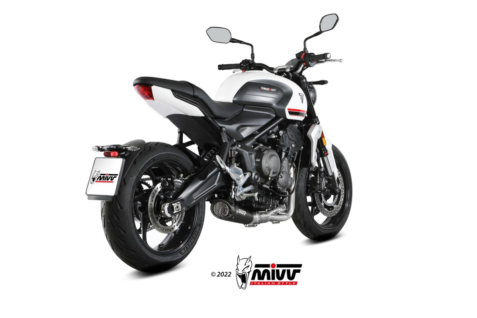 SCARICO COMPLETO INOX NERO RACING MIVV X-M5 TRIUMPH TRIDENT 660 2021 - 2024