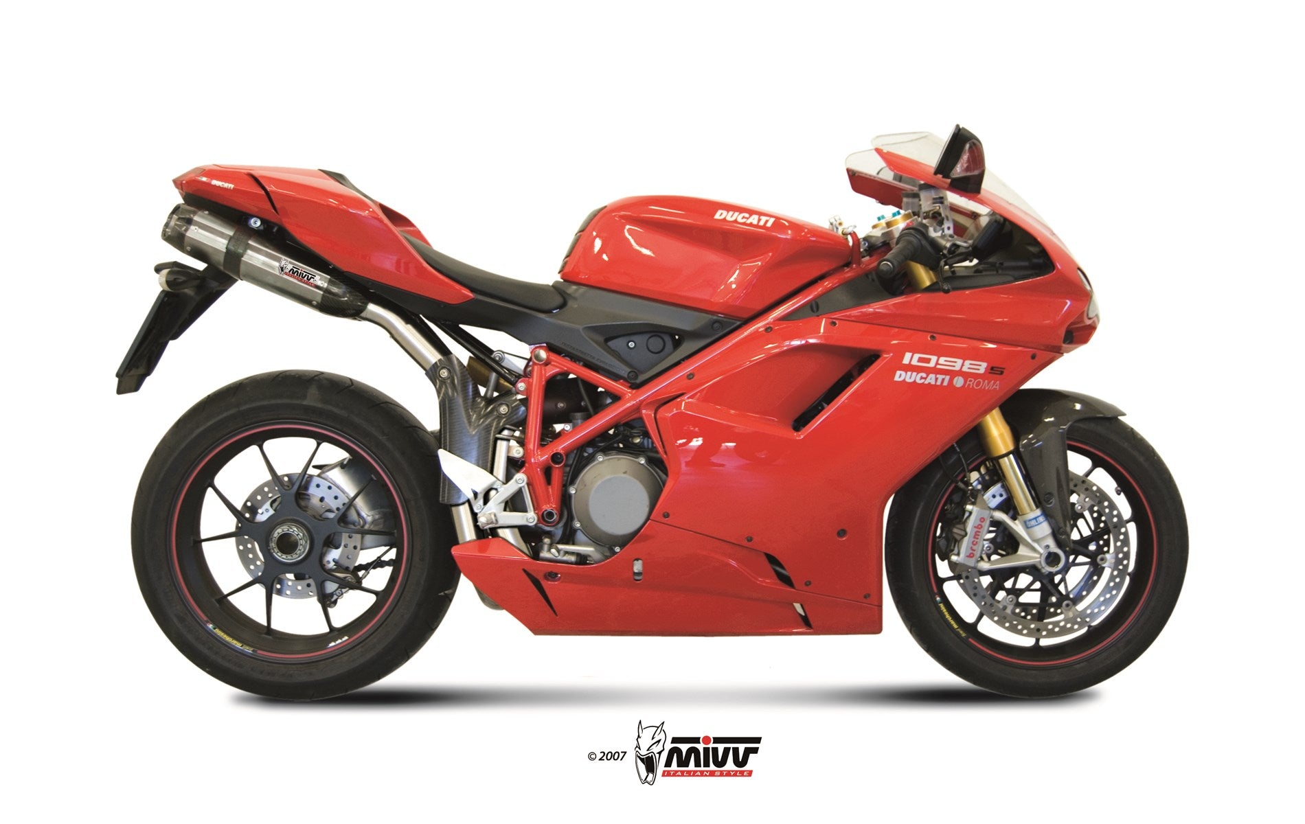 TERMINALI DI SCARICO SOTTOSELLA IN ACCIAIO INOX MIVV SUONO DUCATI 1098 2007-2011