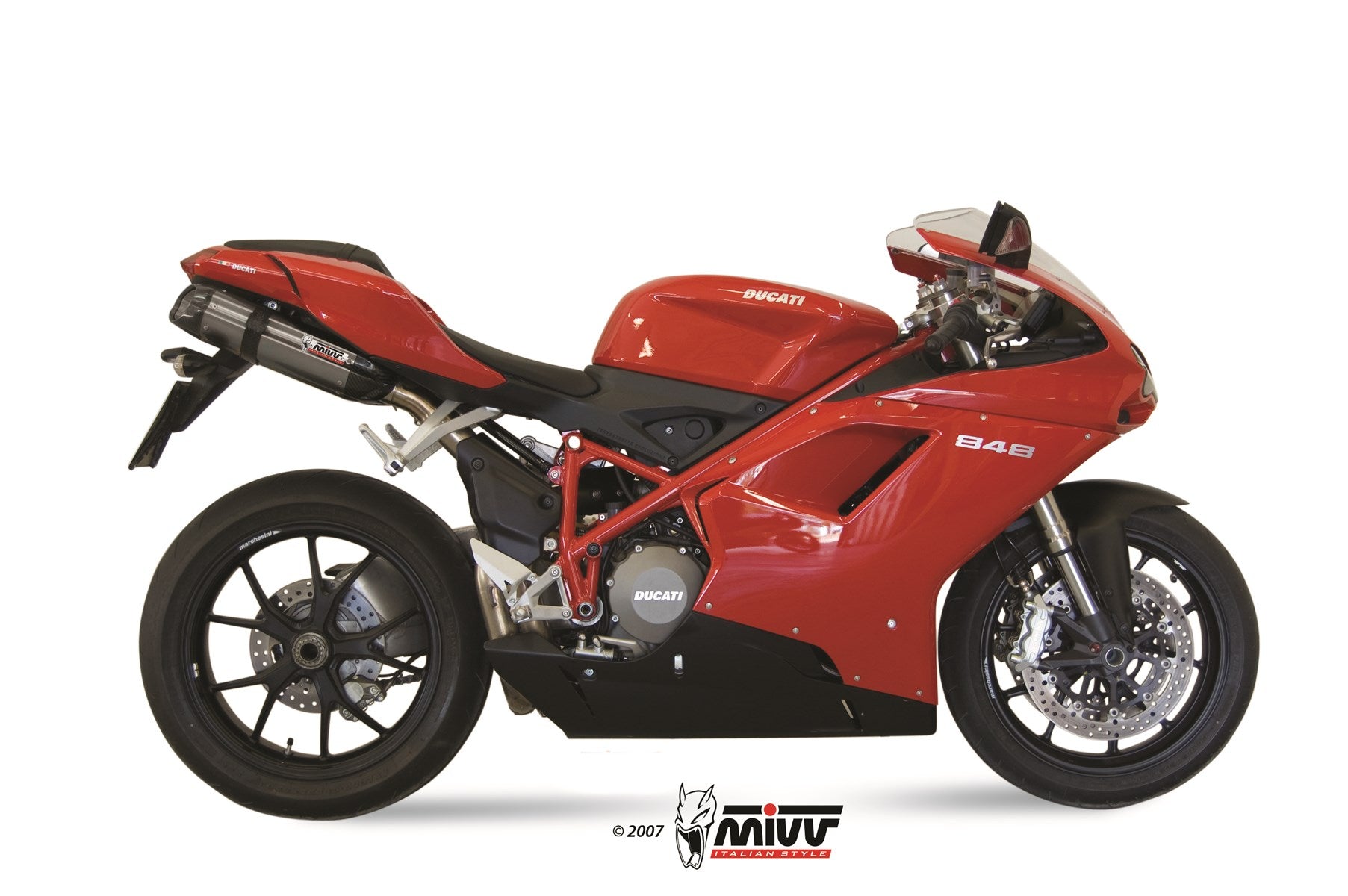 TERMINALI DI SCARICO SOTTOSELLA IN ACCIAIO INOX MIVV SUONO DUCATI 848 2007-2013