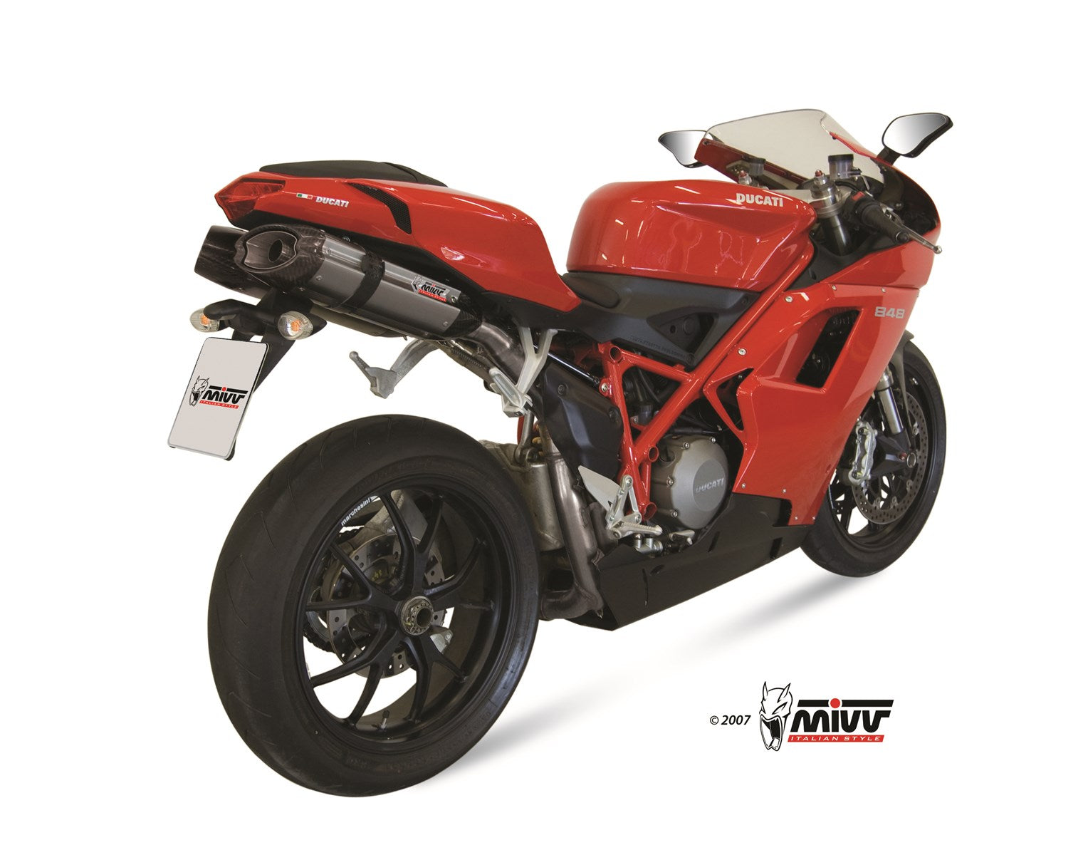 TERMINALI DI SCARICO SOTTOSELLA IN ACCIAIO INOX MIVV SUONO DUCATI 848 2007-2013