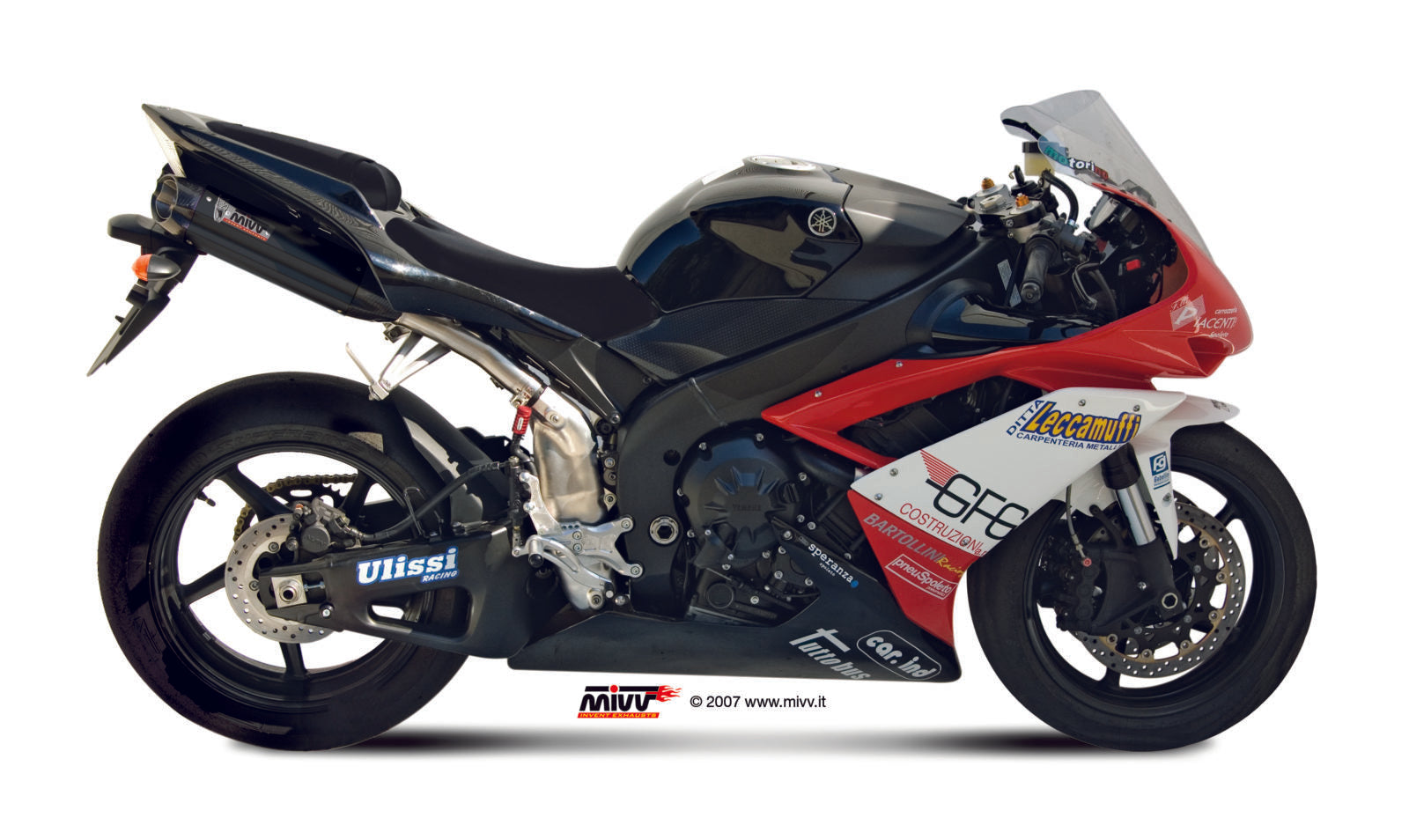 TERMINALI SCARICO SOTTOSELLA INOX NERO MIVV SUONO YAMAHA YZF 1000 R1 2007 - 2008