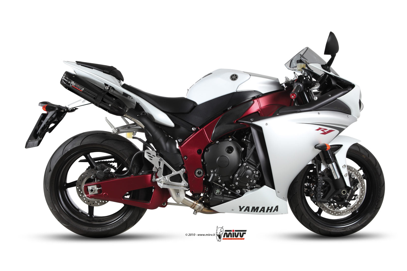 TERMINALI DI SCARICO SOTTOSELLA INOX NERO MIVV SUONO YAMAHA YZF 1000 R1 2009-14
