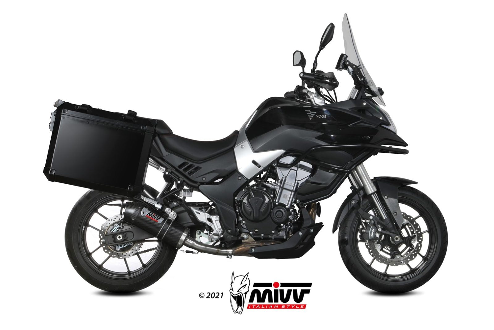 TERMINALE DI SCARICO IN CARBONIO MIVV OVAL VOGE VALICO 500DS / DSX 2021 - 2024