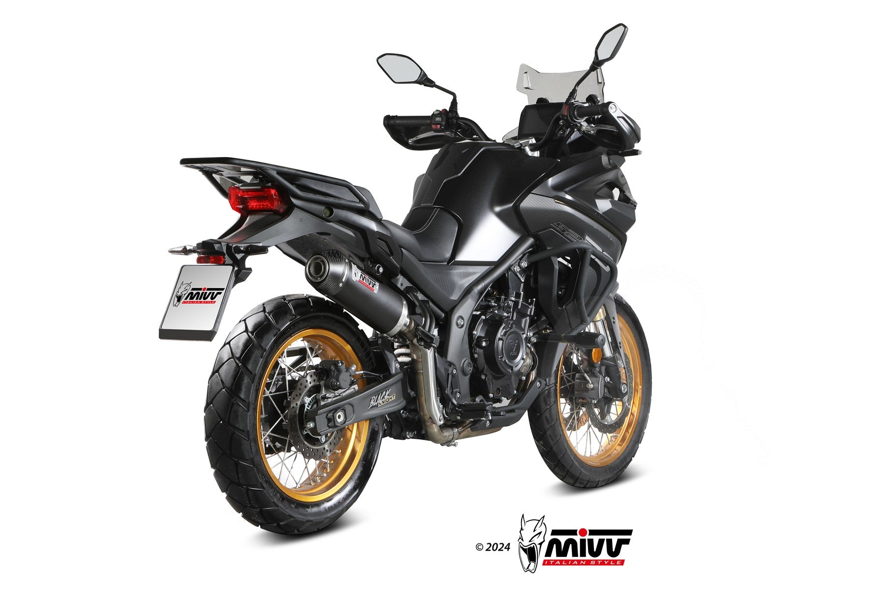 TERMINALE DI SCARICO IN ACCIAIO INOX NERO MIVV OVAL VOGE VALICO 900DSX 2024