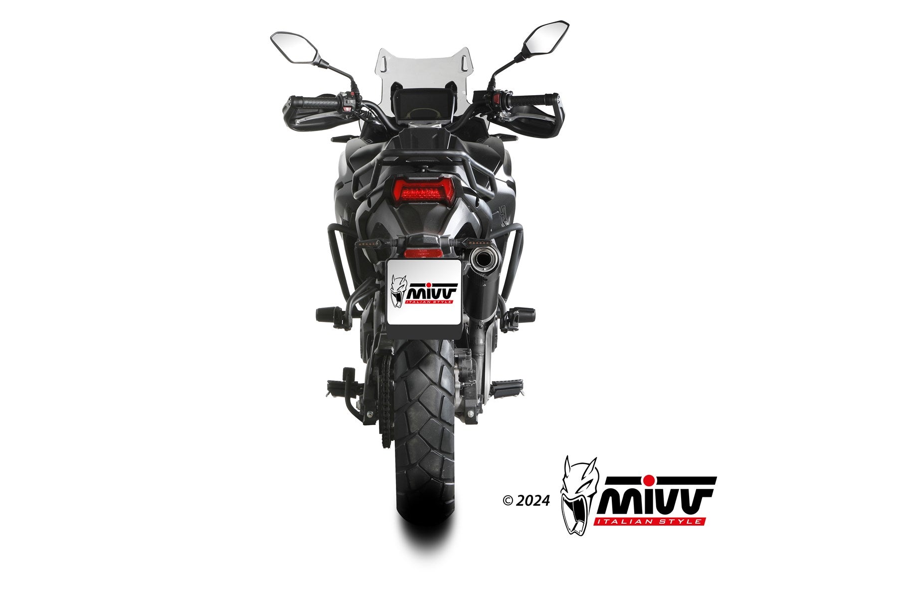 TERMINALE DI SCARICO IN ACCIAIO INOX NERO MIVV OVAL VOGE VALICO 900DSX 2024