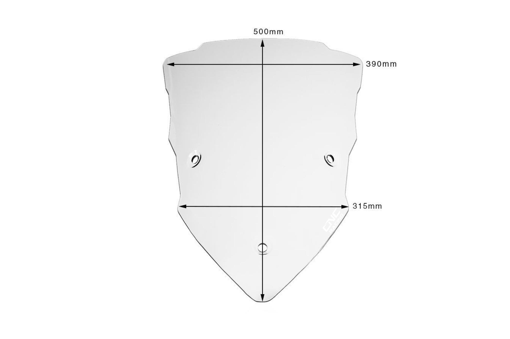 CUPOLINO TOURING TRASPARENTE CNC RACING DUCATI MULTISTRADA 1260 2018-20