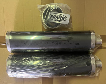 COPPIA SCARICO SHARK CARBONIO SV 1000