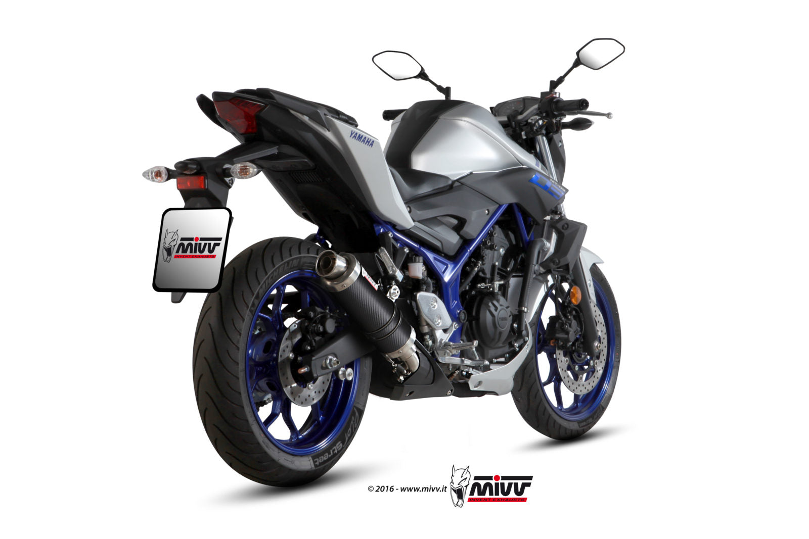 TERMINALE DI SCARICO IN CARBONIO MIVV GP YAMAHA MT-03 2016 - 2024