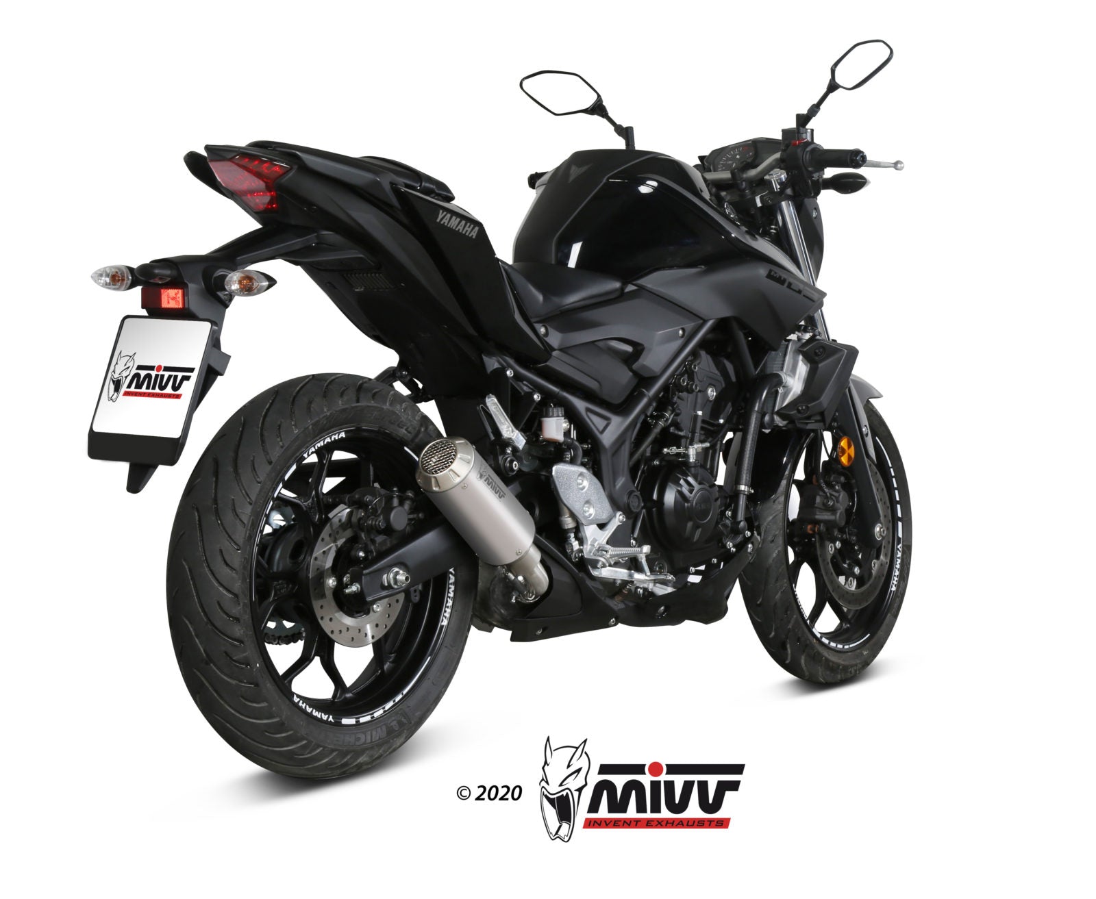 TERMINALE DI SCARICO IN ACCIAIO INOX RACING MIVV MK3 YAMAHA MT-03 2016 - 2024
