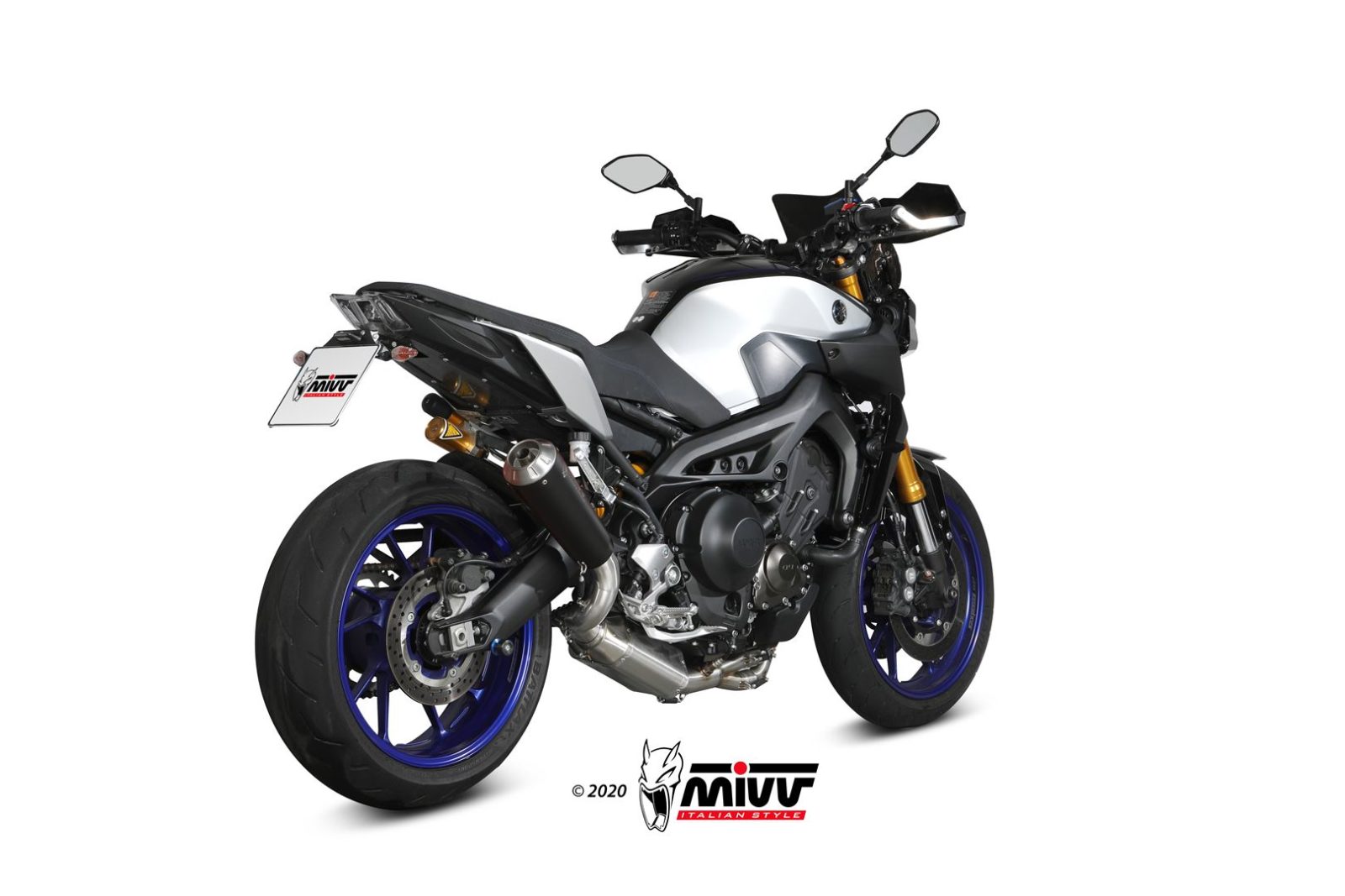 SCARICO COMPLETO IN ACCIAIO INOX NERO MIVV X-M1 YAMAHA MT-09 / FZ-09 2013 - 2020