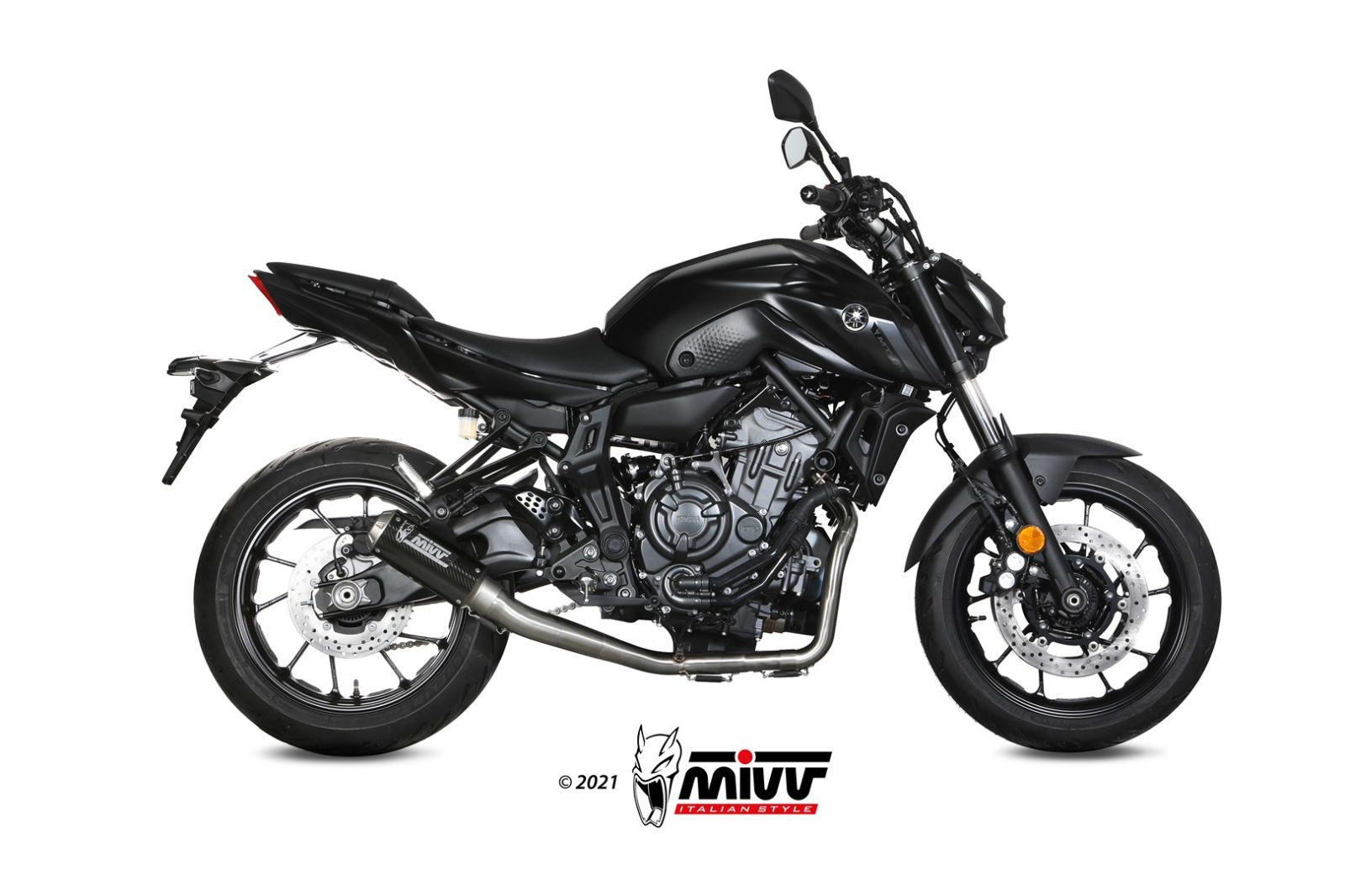 SCARICO COMPLETO ALTO IN CARBONIO RACING MIVV MK3 YAMAHA MT-07 / FZ-07 2014-2024