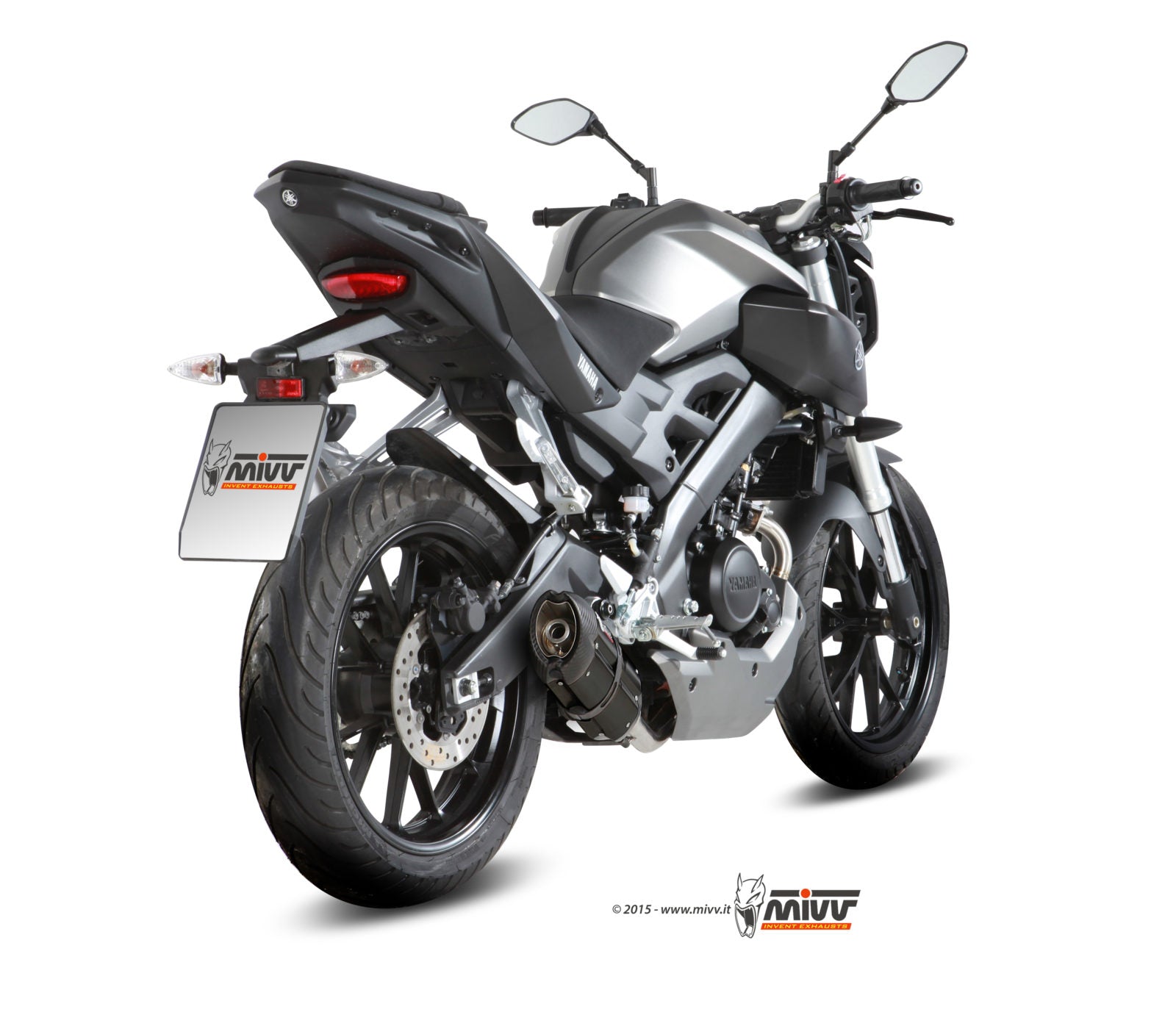 SCARICO COMPLETO IN ACCIAIO INOX NERO MIVV SUONO YAMAHA MT-125 2015 - 2019