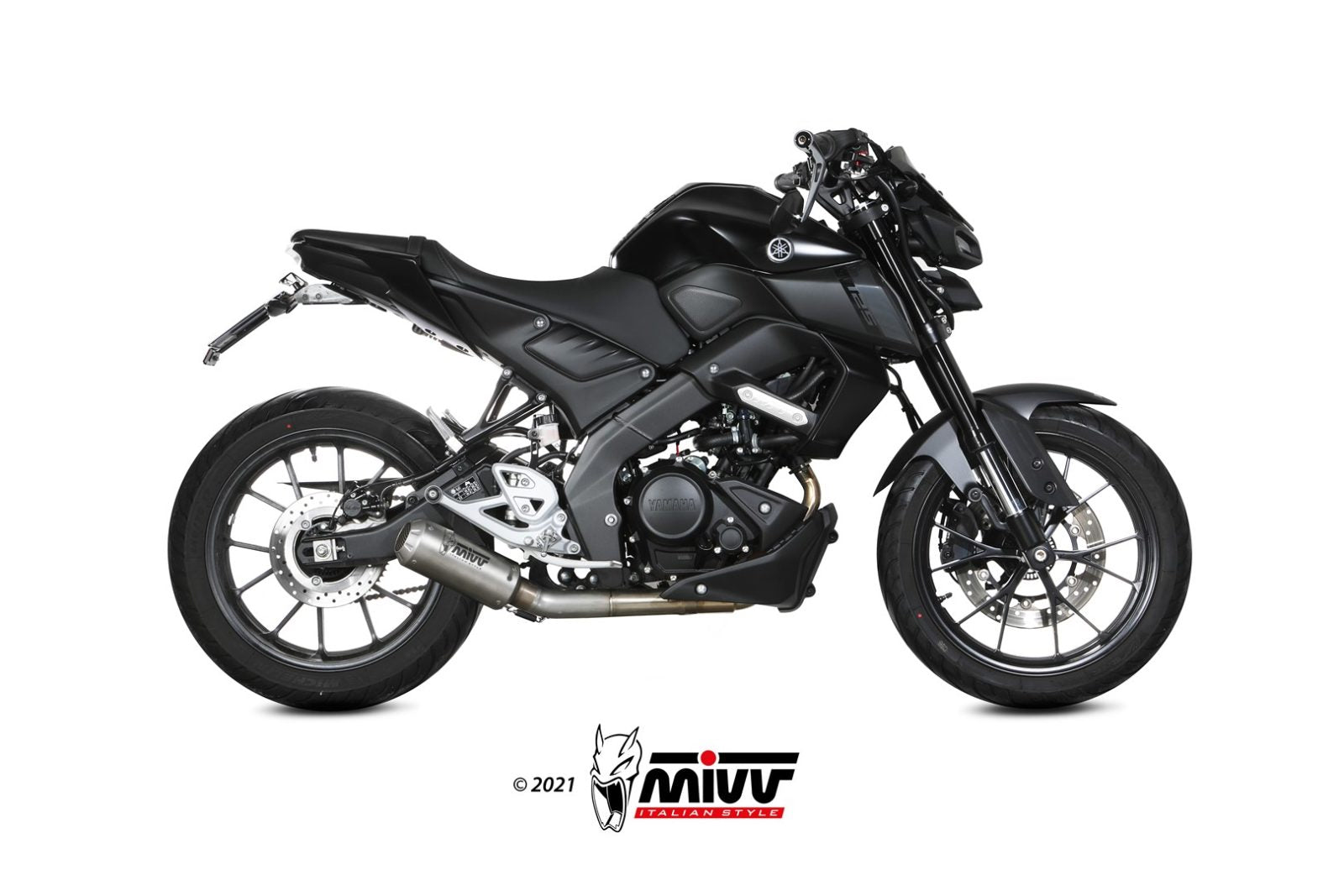 SCARICO COMPLETO IN ACCIAIO INOX RACING MIVV MK3 YAMAHA MT-125 2020 - 2024