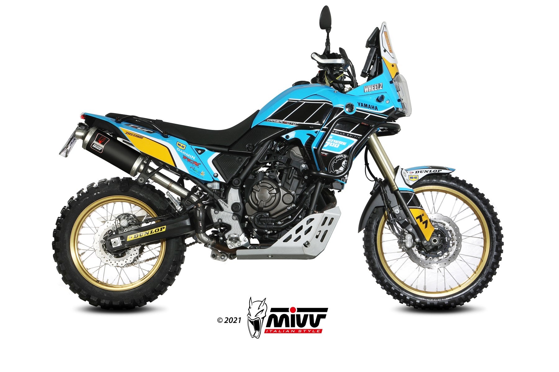 TERMINALE DI SCARICO ALTO INOX NERO MIVV DAKAR YAMAHA TÉNÉRÉ 700 2019-24