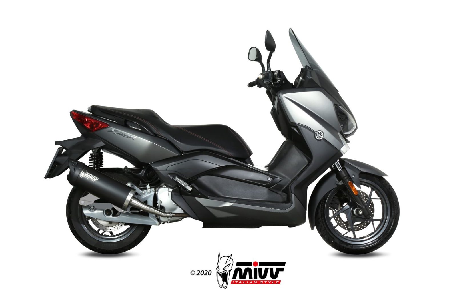 TERMINALE DI SCARICO IN ACCIAIO INOX NERO MIVV MOVER YAMAHA X-MAX 125 2017 -2020