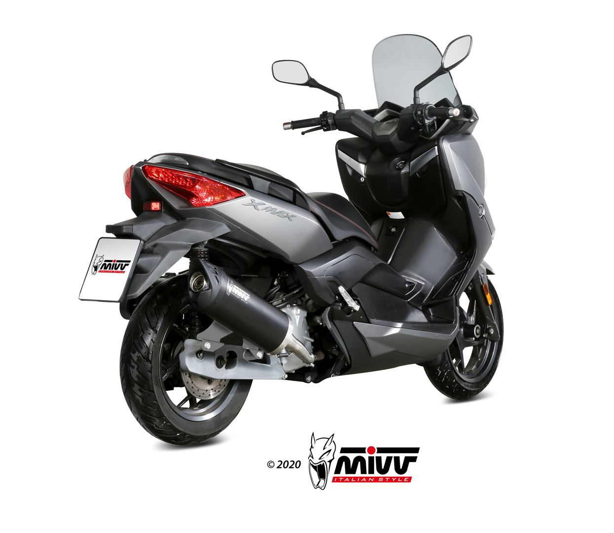 TERMINALE DI SCARICO IN ACCIAIO INOX NERO MIVV MOVER YAMAHA X-MAX 125 2017 -2020