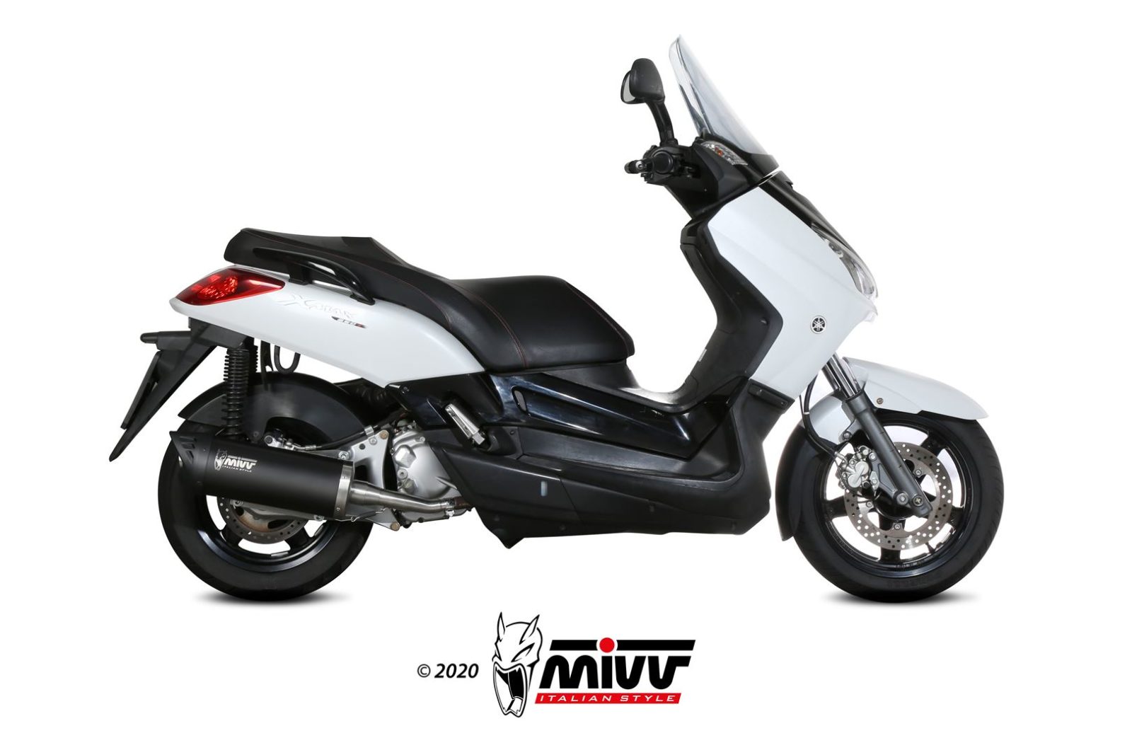 TERMINALE DI SCARICO IN ACCIAIO INOX NERO MIVV MOVER YAMAHA X-MAX 250 2006 -2016