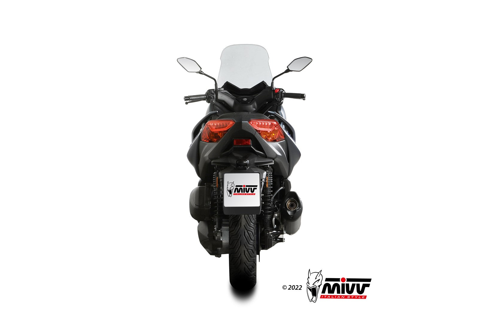 TERMINALE DI SCARICO IN ACCIAIO INOX NERO MIVV MOVER YAMAHA X-MAX 300 2021 -2024