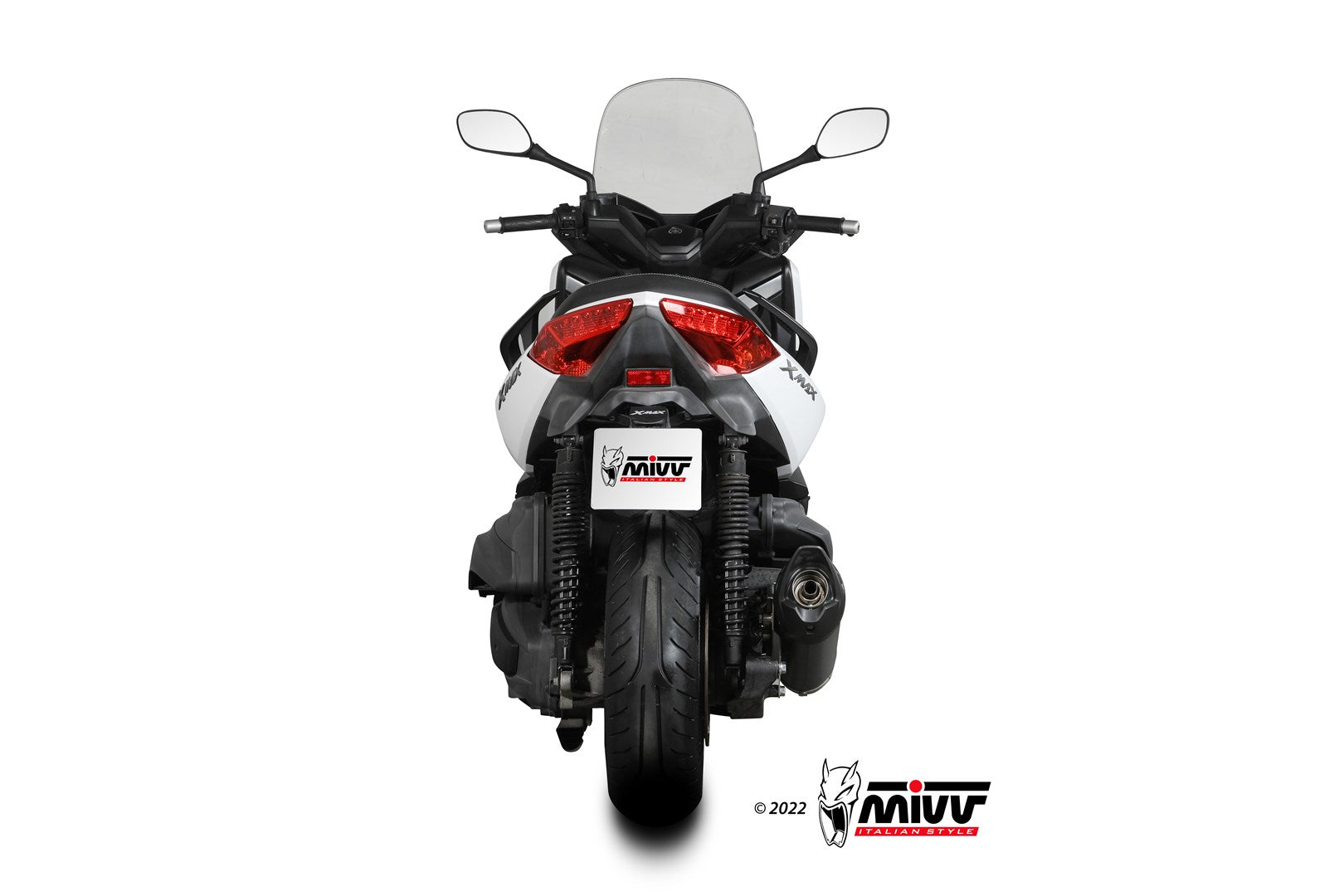 TERMINALE DI SCARICO IN ACCIAIO INOX NERO MIVV MOVER YAMAHA X-MAX 400 2013 -2016