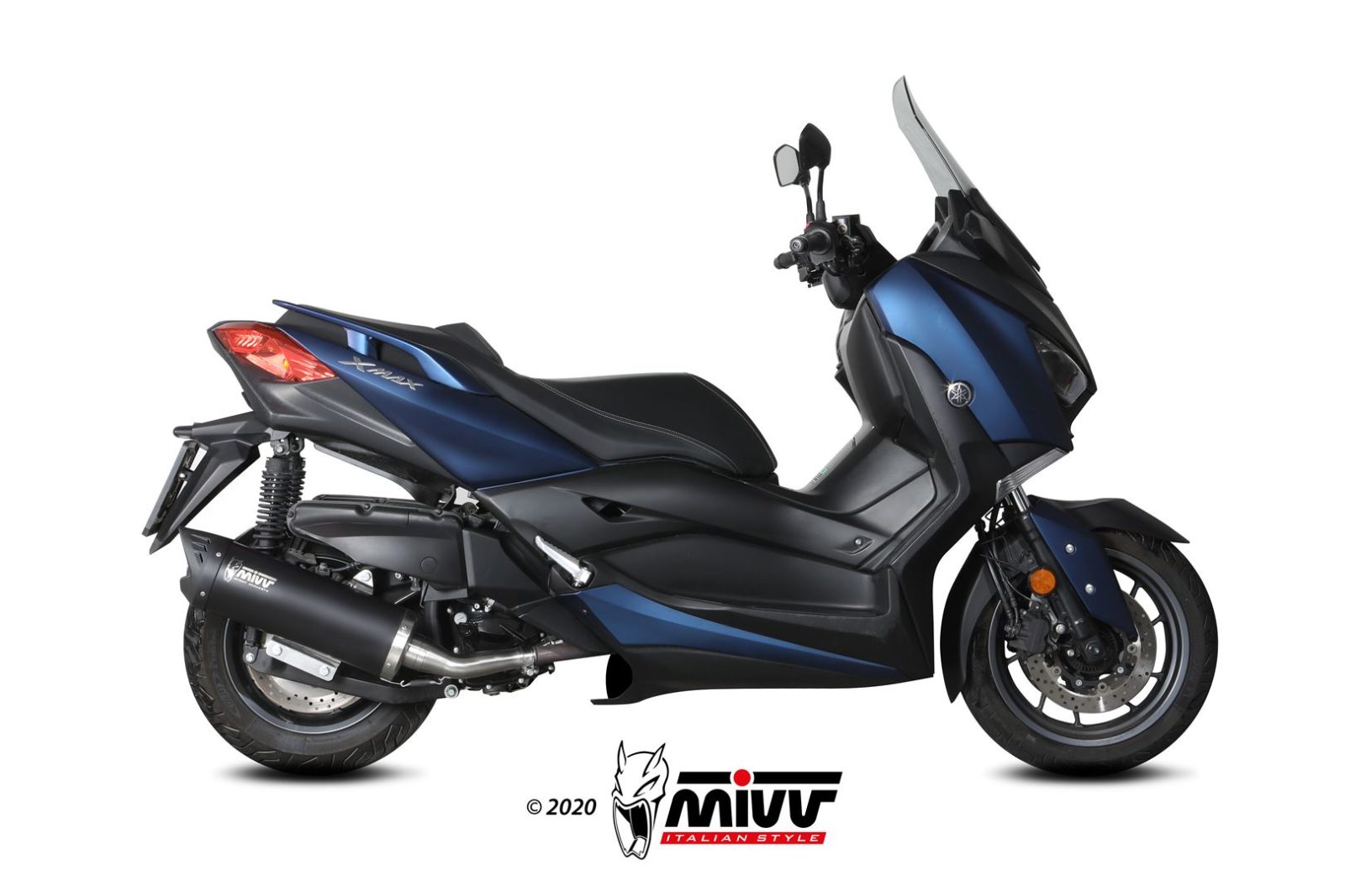 TERMINALE DI SCARICO IN ACCIAIO INOX NERO MIVV MOVER YAMAHA X-MAX 400 2017 -2020