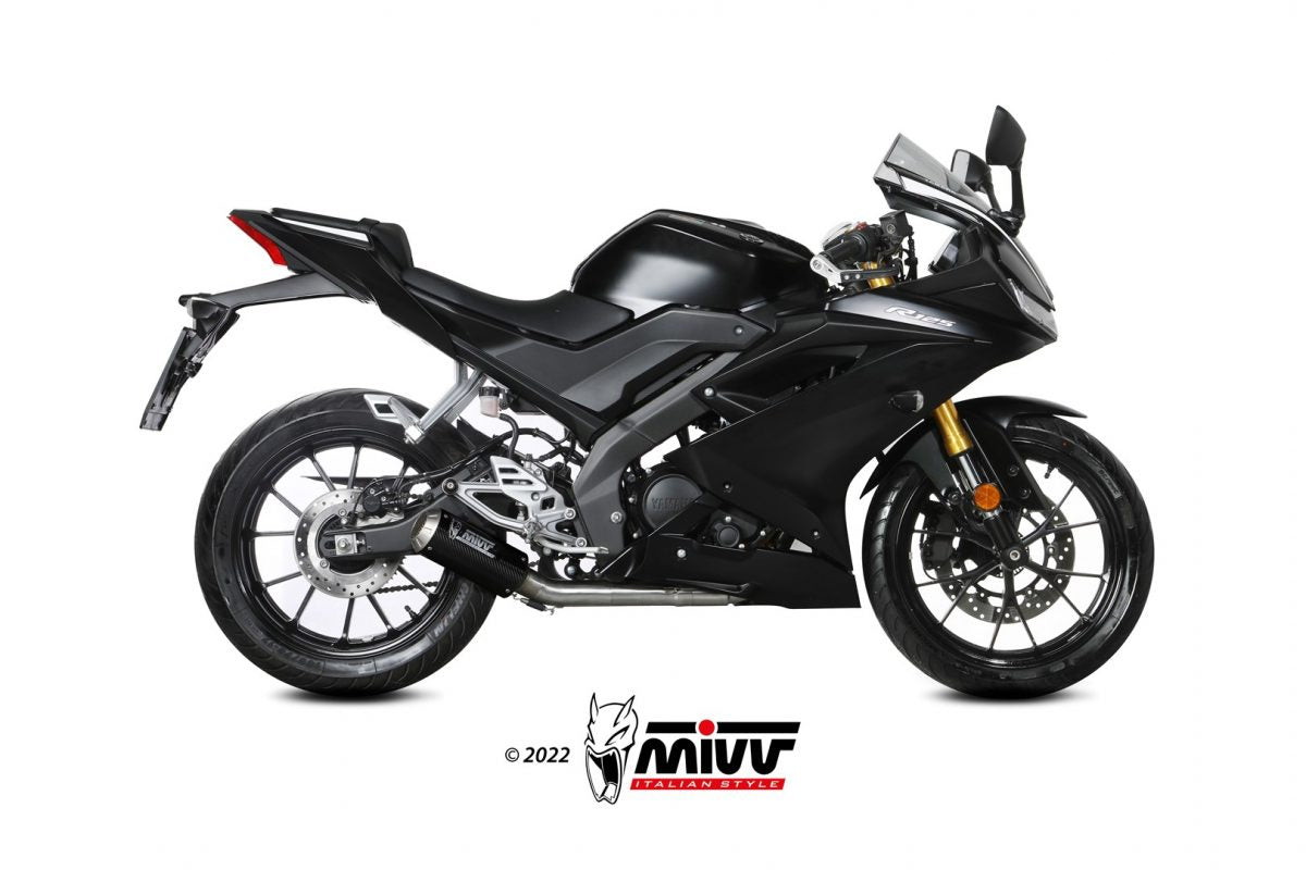 SCARICO COMPLETO IN CARBONIO RACING MIVV MK3 YAMAHA YZF R125 2019 - 2024