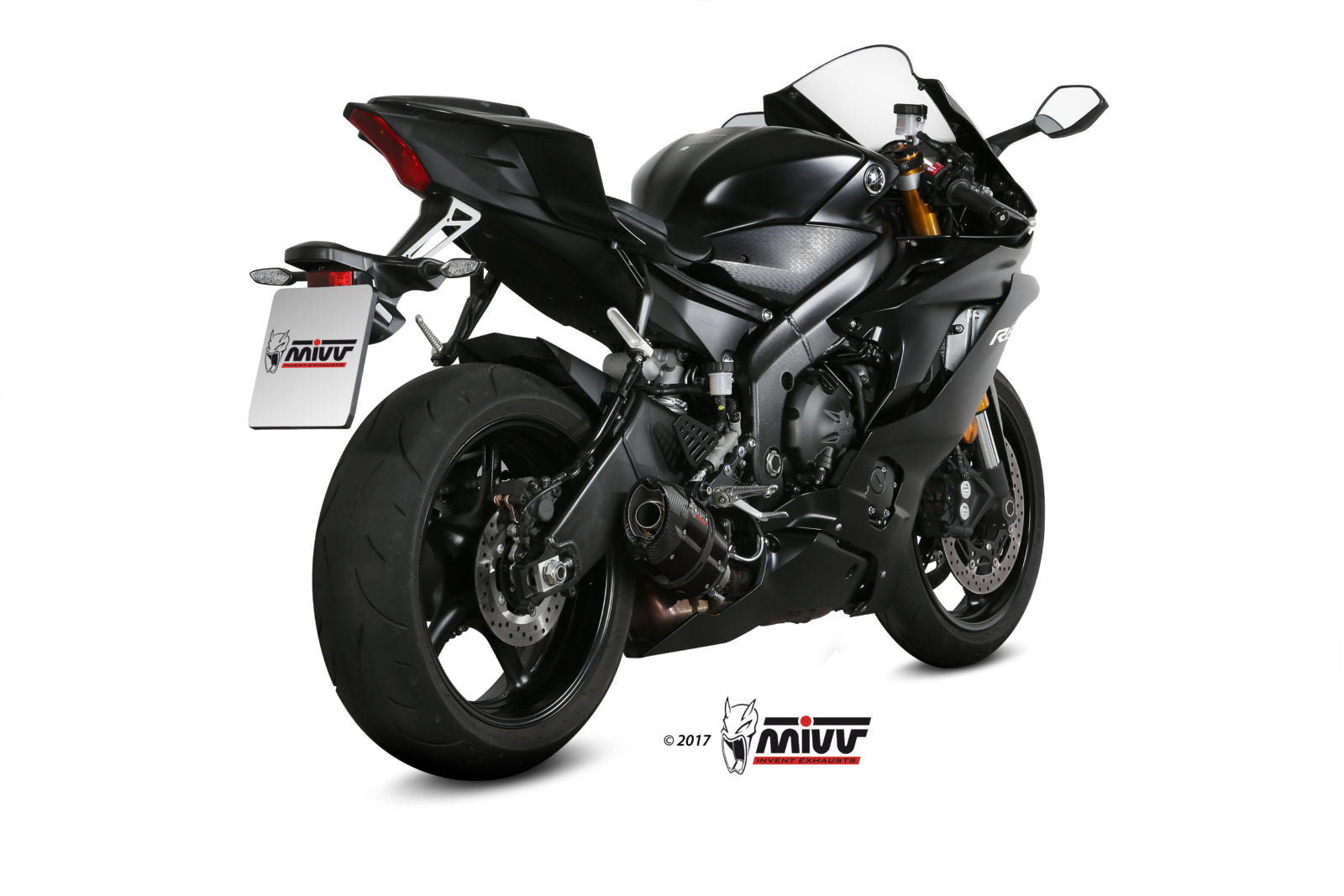TERMINALE DI SCARICO IN ACCIAIO INOX NERO MIVV SUONO YAMAHA YZF 600 R6 2017-2021