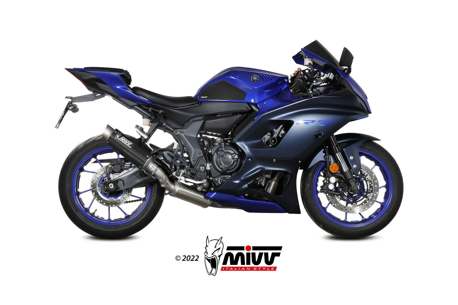 SCARICO COMPLETO ALTO IN CARBONIO MIVV GPPRO YAMAHA YZF R7 2022 - 2024