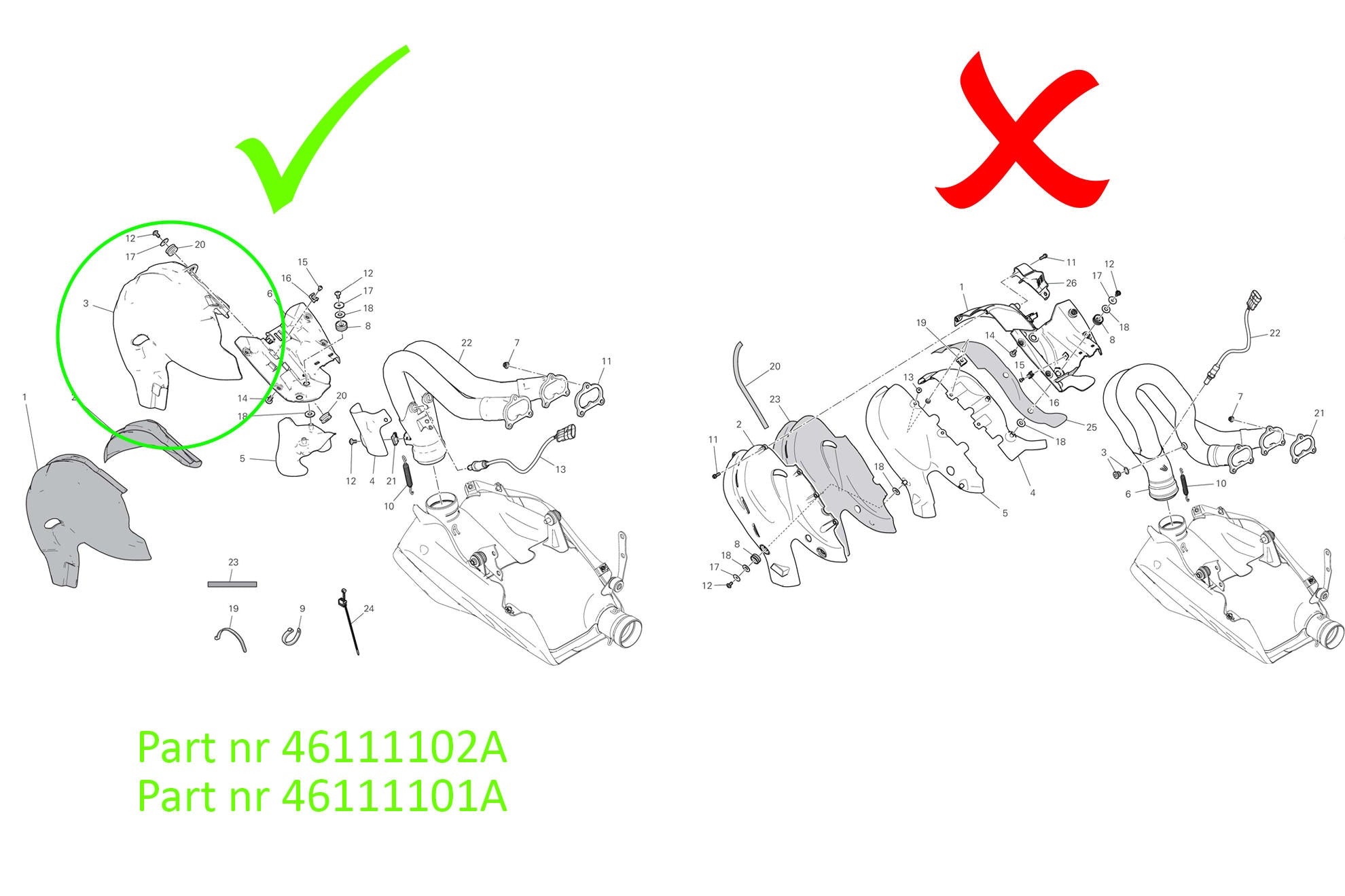 PARACALORE POSTERIORE SCARICO CARBONIO CNC RACING DUCATI STREETFIGHTER V4 21-24
