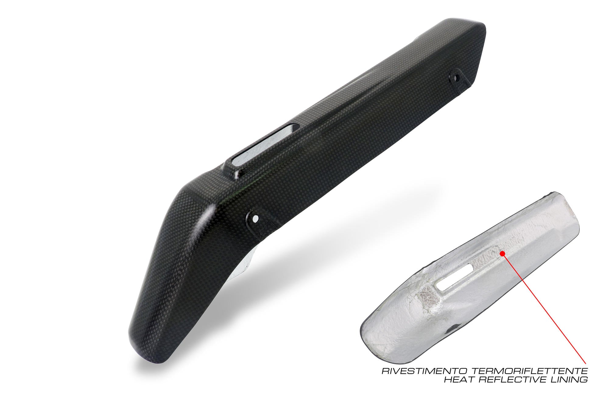 PARACALORE SCARICO CARBONIO LUCIDO CNC RACING DUCATI MULTISTRADA V4 RALLY 23-24