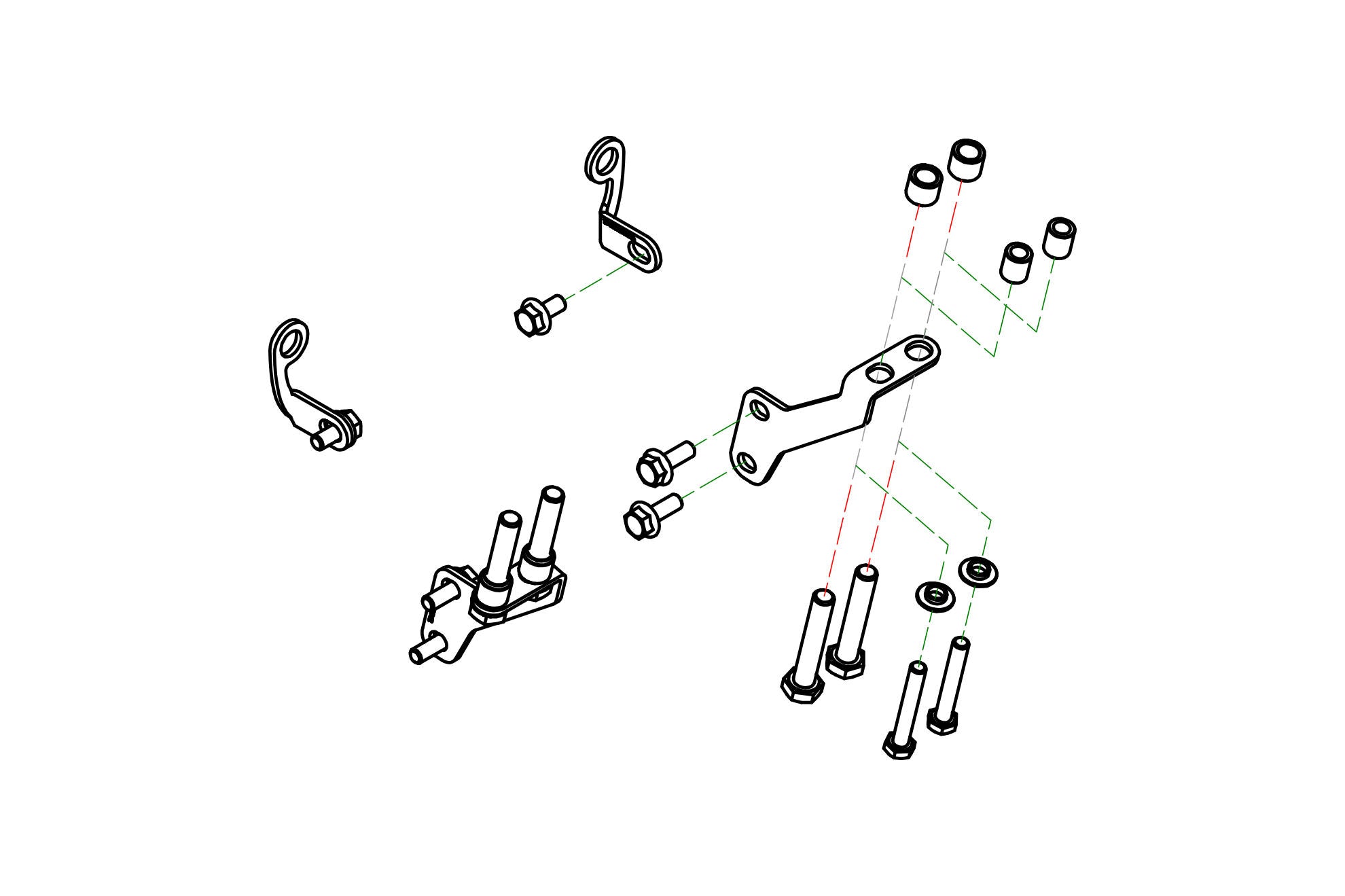 KIT MONTAGGIO GP DUCTS CNC RACING DUCATI MONSTER 821 2014-20