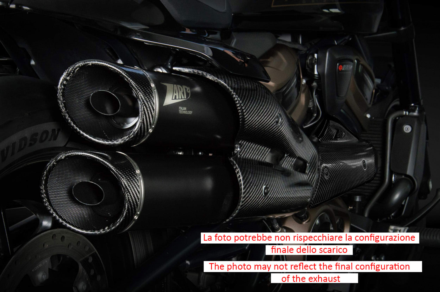 EXHAUST TOPGUN ZARD STEEL BLACK E5 HARLEY DAVIDSON SPORTSTER S 1250 21-23