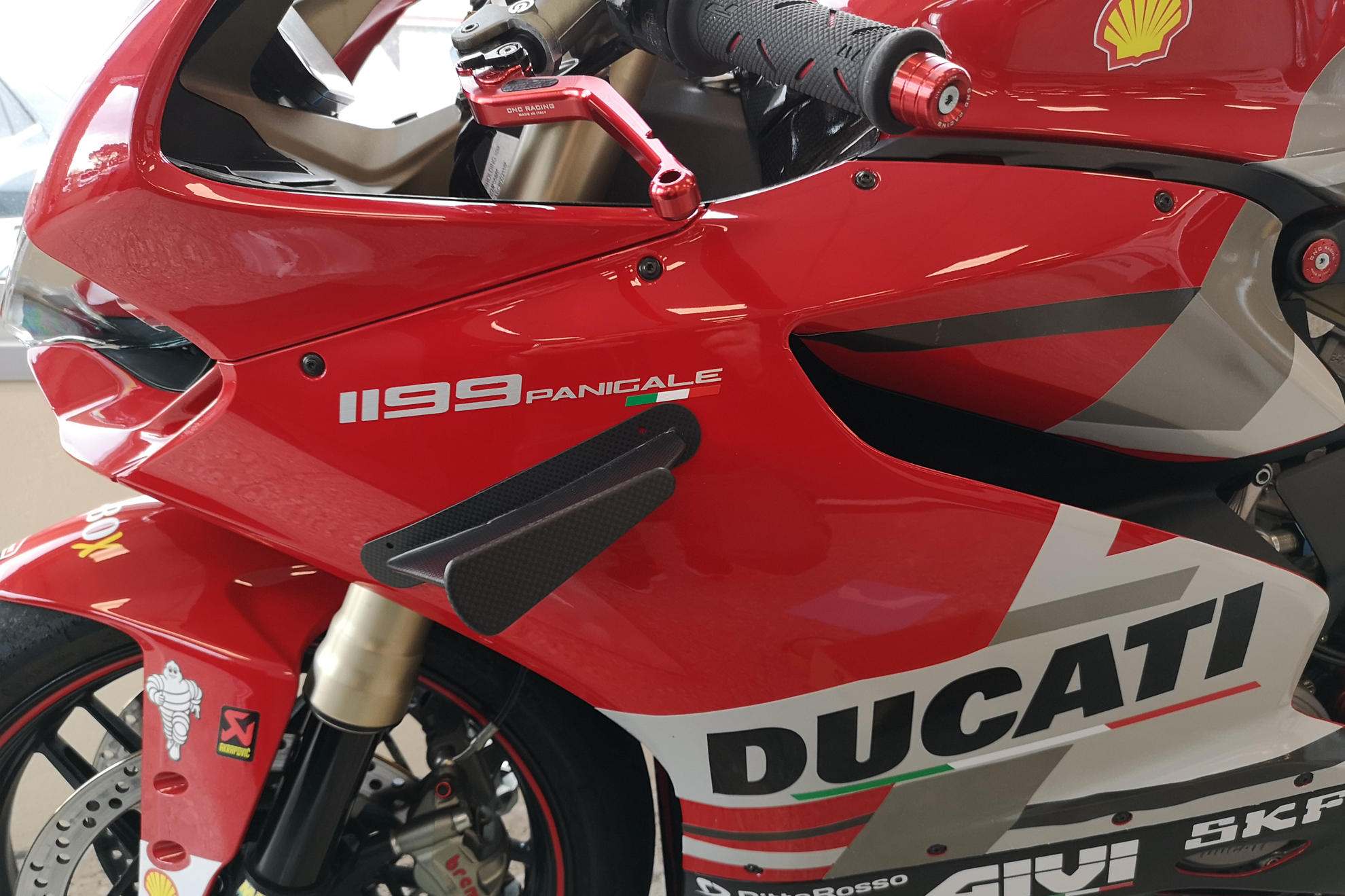 GP WINGLETS ALETTE CARBONIO LUCIDO CNC RACING DUCATI 1199 PANIGALE S