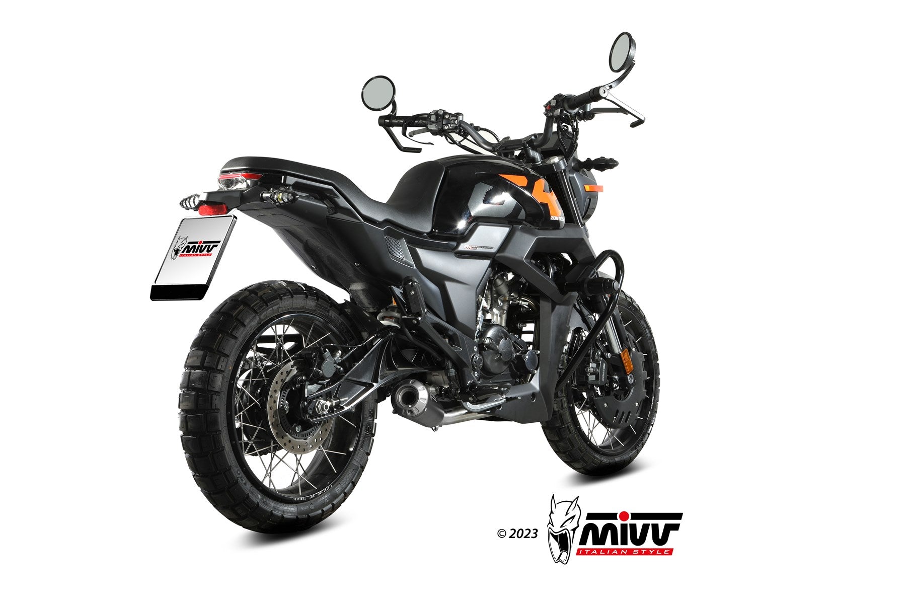 SCARICO COMPLETO IN ACCIAIO INOX NERO RACING MIVV X-M1 ZONTES ZT 125 GK 2021 -24