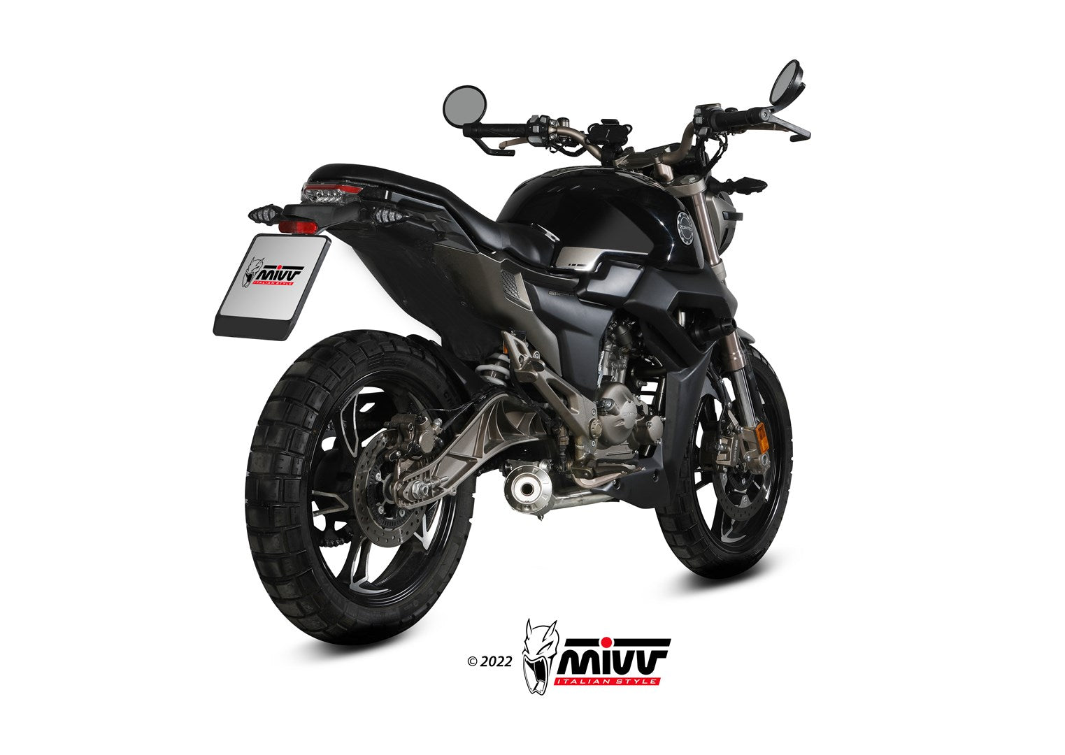 SCARICO COMPLETO IN ACCIAIO INOX NERO RACING MIVV X-M1 ZONTES ZT 125 G1 2021 -24