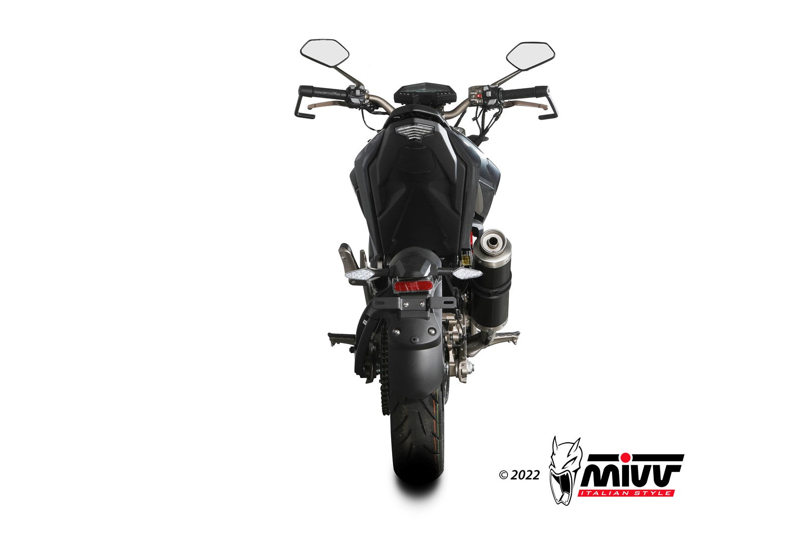 SCARICO COMPLETO ALTO IN ACCIAIO INOX NERO MIVV GP ZONTES ZT 125 U 2021 - 2024