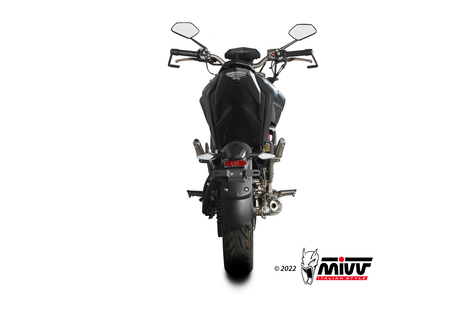 SCARICO COMPLETO IN ACCIAIO INOX NERO RACING MIVV X-M1 ZONTES ZT 125 U 2021-2024