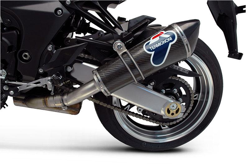 DOUBLE SILENCER EXHAUST TERMIGNONI APPROVED CARBON KAWASAKI Z1000 2010 - 14