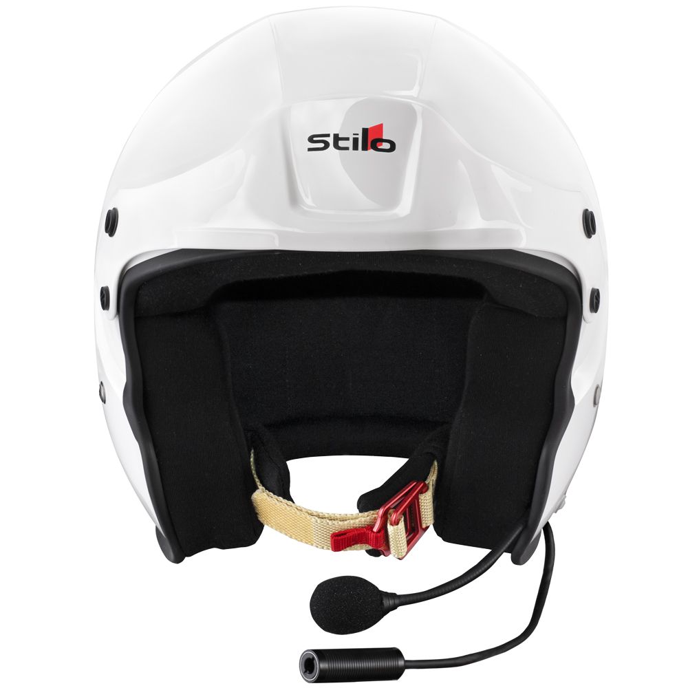 Front view of STILO CASCO RALLY STILO SPORT PLUS composite helmet, featuring FIA 8859-15 certification.