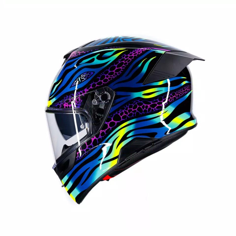 CASCO DA MOTO INTEGRALE AGV K5 VIVERNA BLU VIOLA LIME